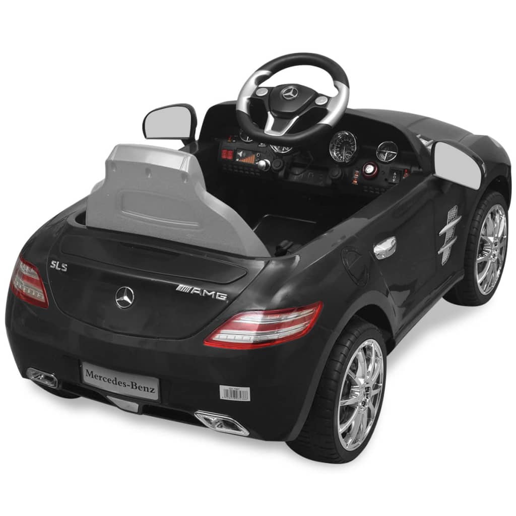 Elbil för barn Mercedes Benz SLS AMG med fjärrkontroll svart 6 V