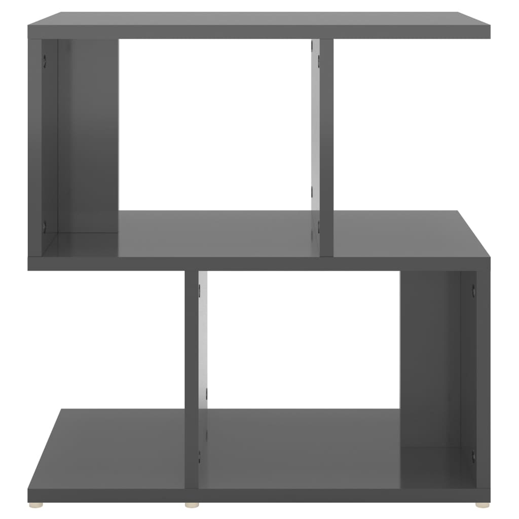 vidaXL Sängbord 2 st grå högglans 50x30x51,5 cm konstruerat trä