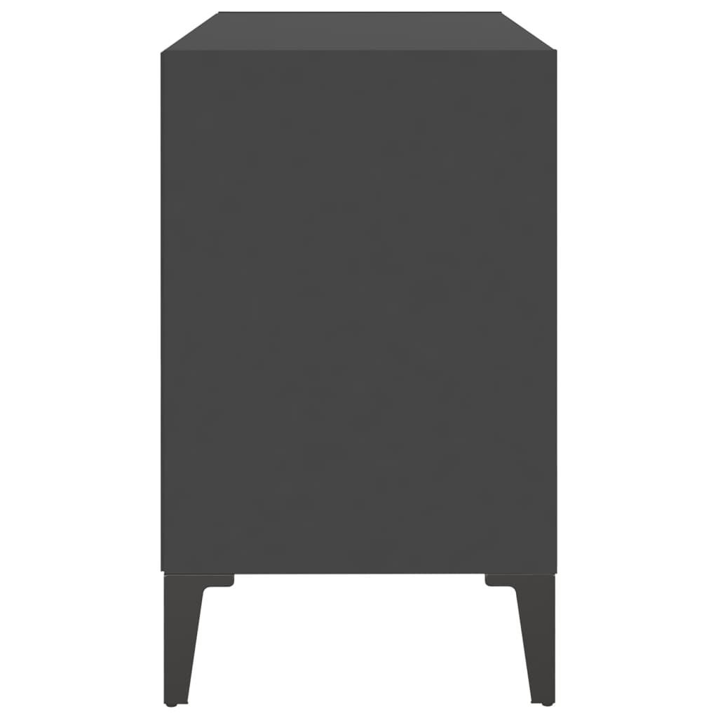 vidaXL TV-bänk med metallben grå 69,5x30x50 cm