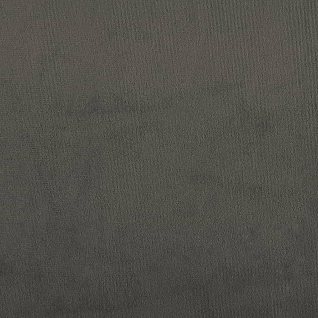 vidaXL Ramsäng mörkgrå 140x200 cm sammet