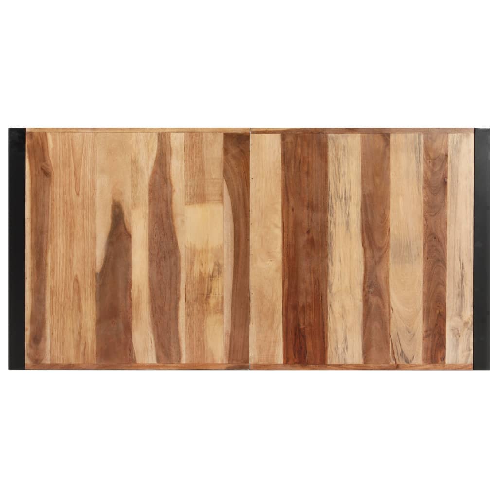 vidaXL Matbord 140x70x75 cm massivt trä med sheshamfinish