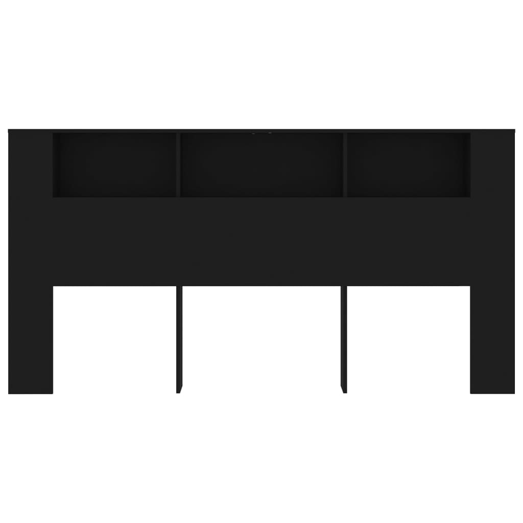 vidaXL Sänggavel med förvaring svart 200x18,5x104,5 cm