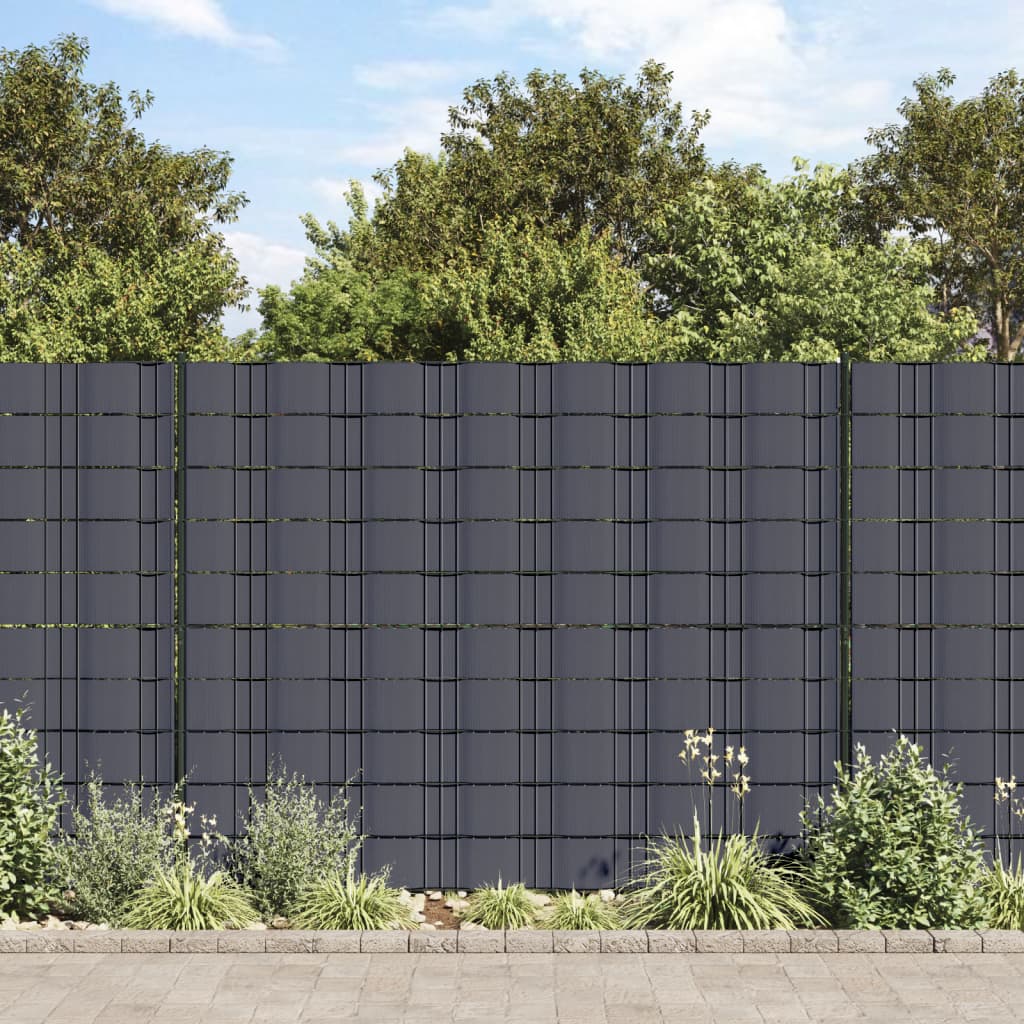 vidaXL Insynsskydd för trädgården PVC 70x0,19 m mörkgrå
