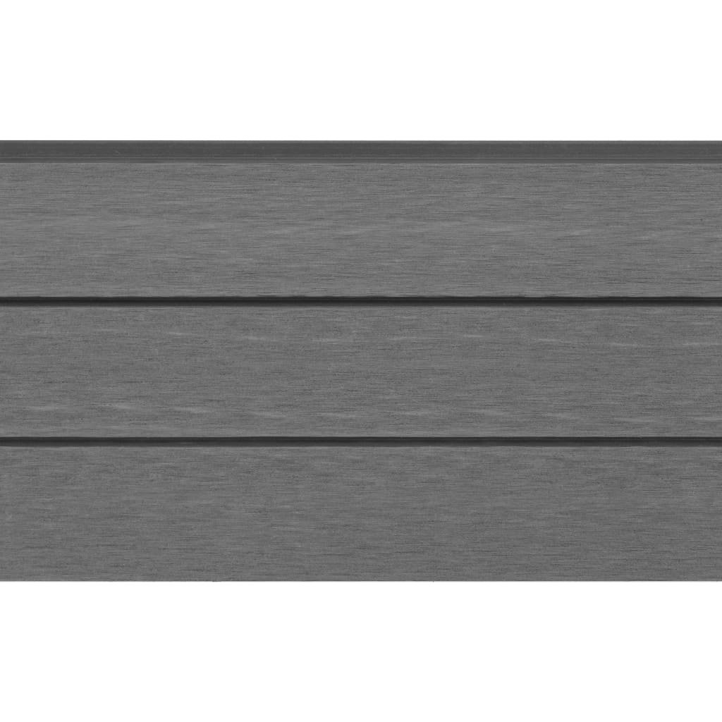 vidaXL Staketbrädor reserv 9 st WPC 170 cm grå