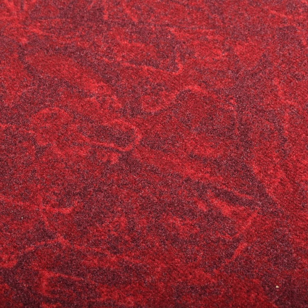 vidaXL Gångmatta röd 100x250 cm halkfri