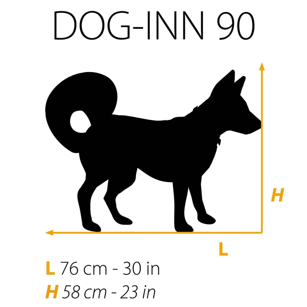 Ferplast Hundbur Dog-Inn 90 92,7x58,1x62,5 cm grå