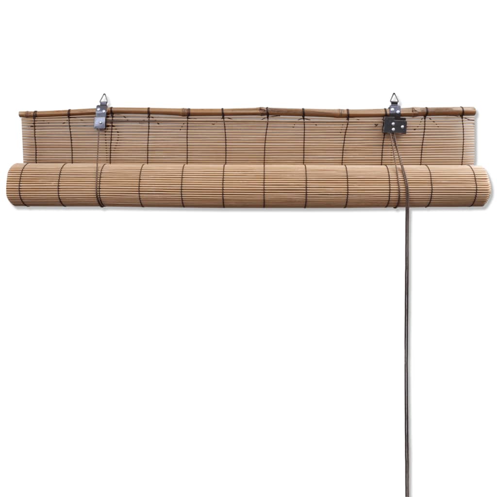 vidaXL Rullgardin i bambu 120 x 160 cm brun