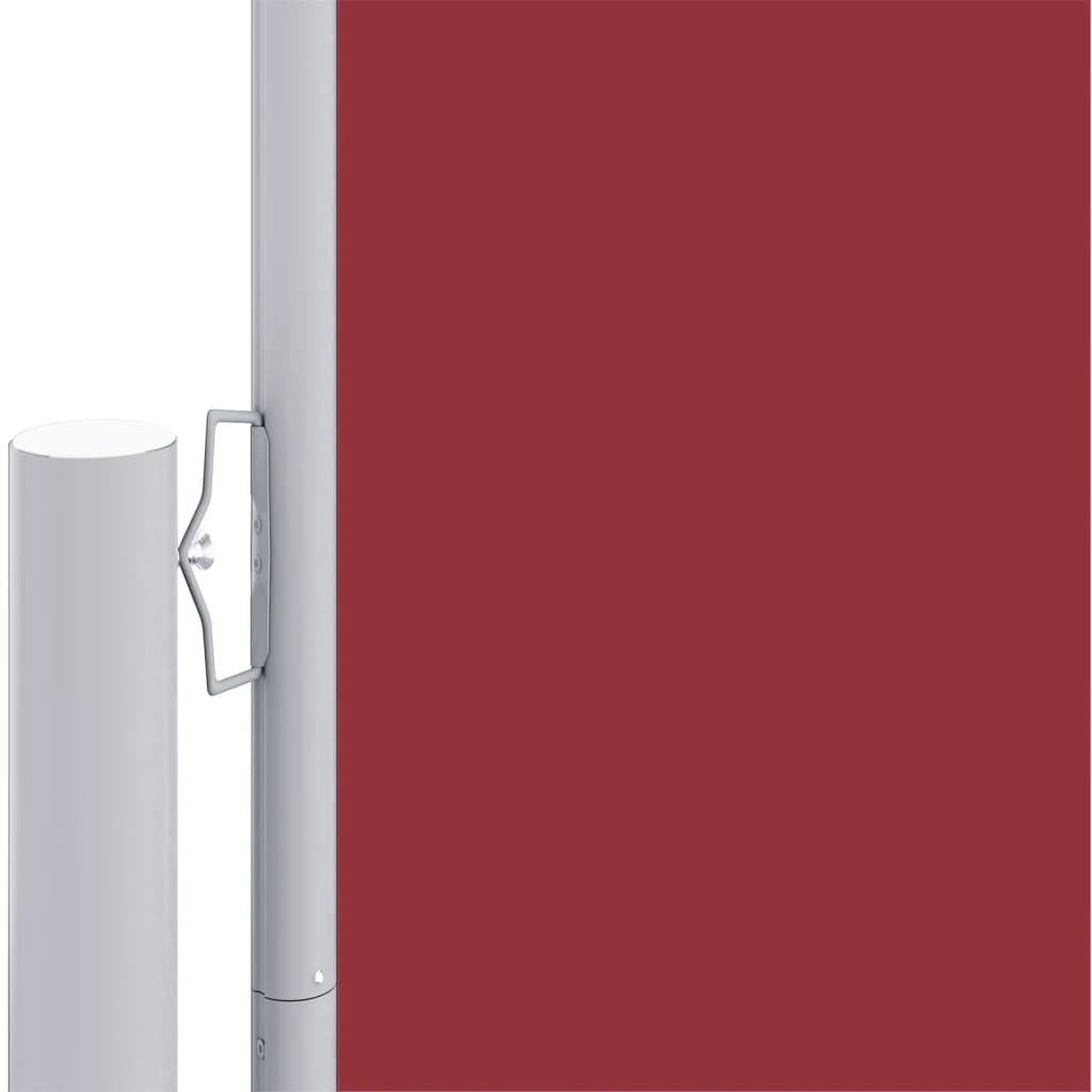 vidaXL Infällbar sidomarkis röd 180x1200 cm