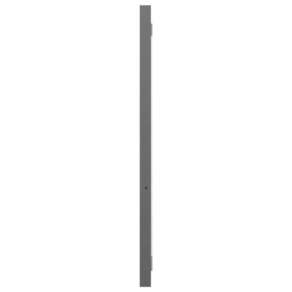 vidaXL Badrumsspegel grå högglans 90x1,5x37 cm spånskiva