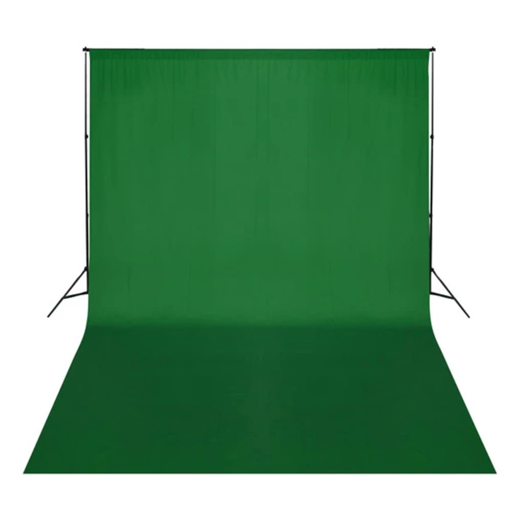 vidaXL Fotobakgrund bomull grön 500x300 cm chroma key