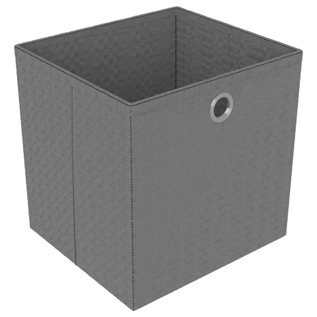 vidaXL Hylla med 12 kuber med lådor svart 103x30x141 cm tyg