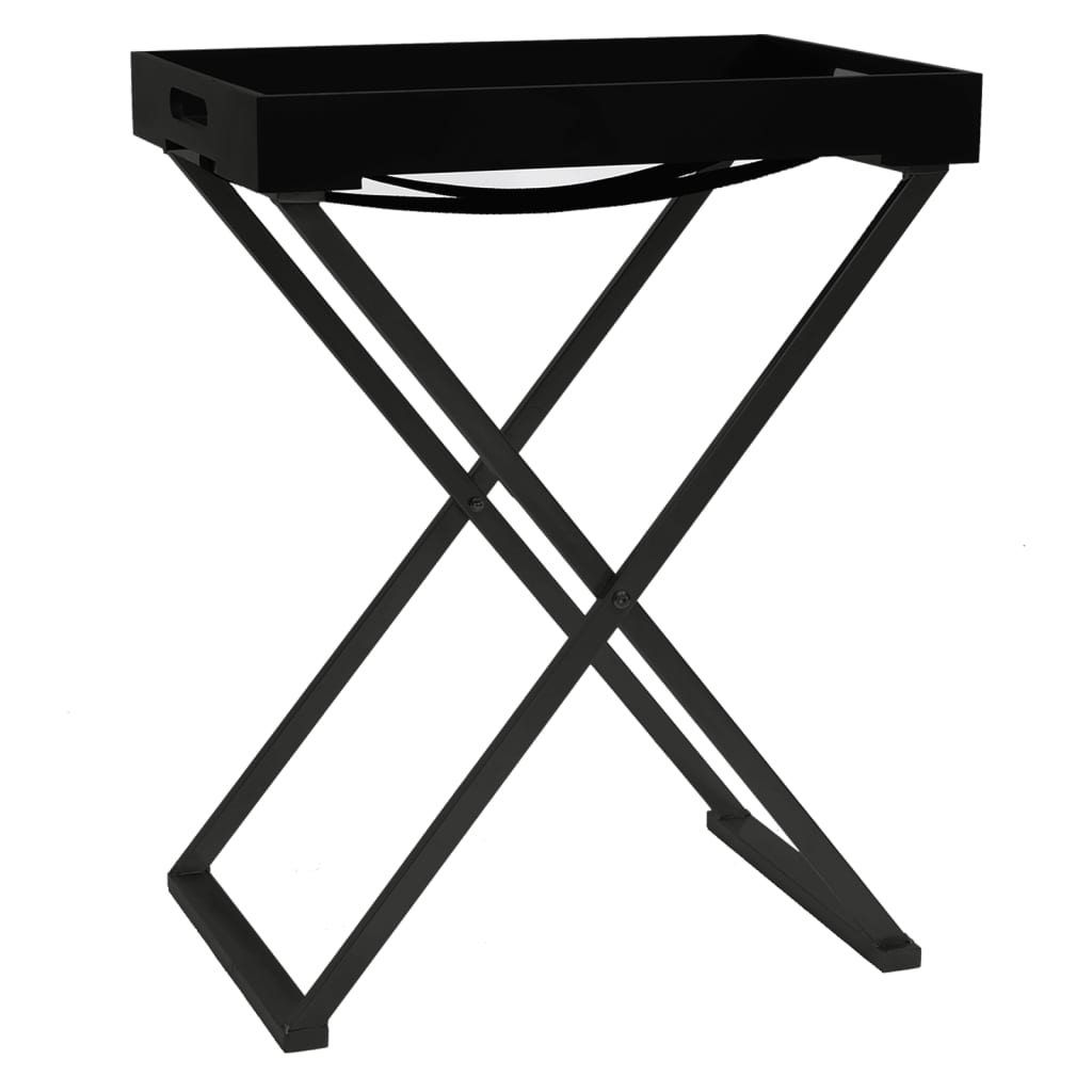 vidaXL Hopfällbart bord svart 48x34x61 cm MDF