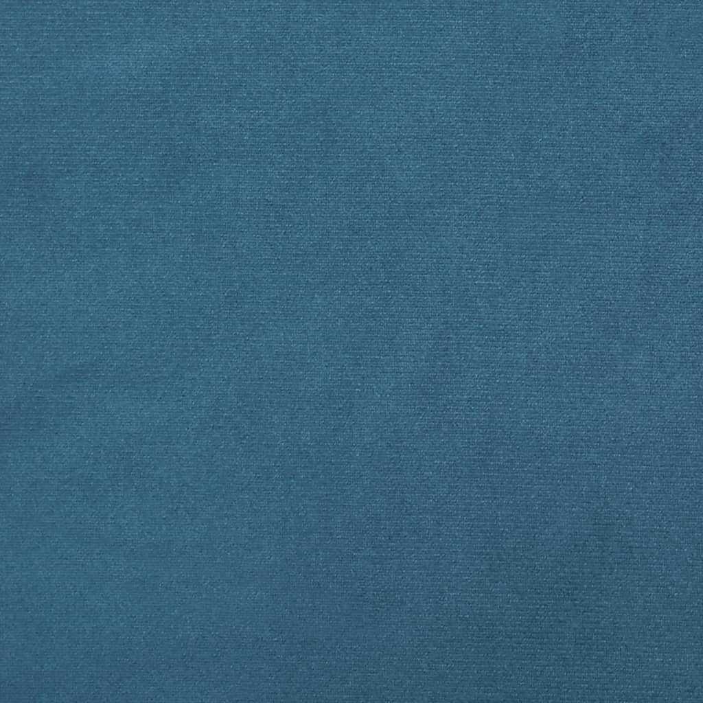 vidaXL Soffgrupp med kuddar 2 delar blå sammet
