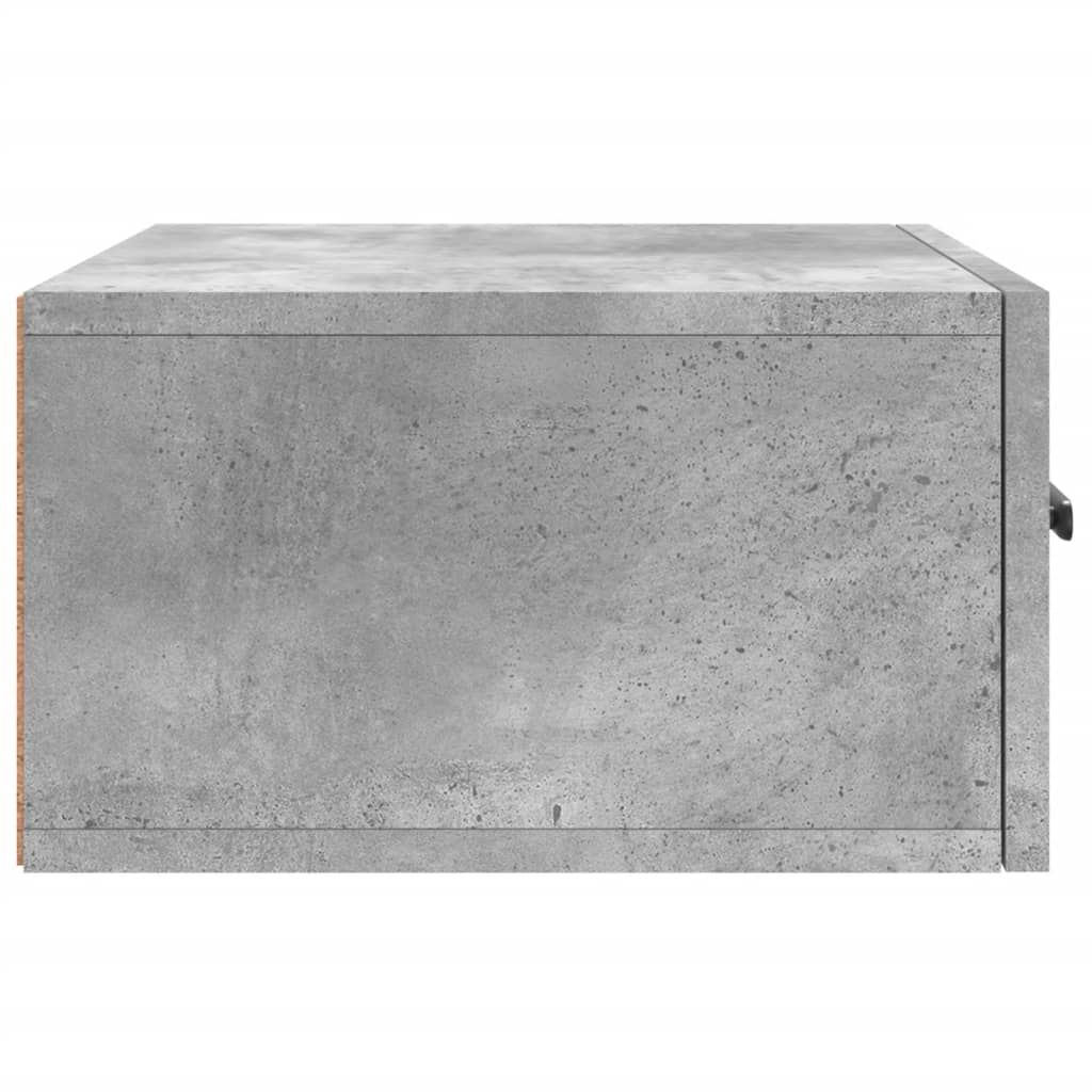 vidaXL Väggmonterat sängbord betonggrå 35x35x20 cm