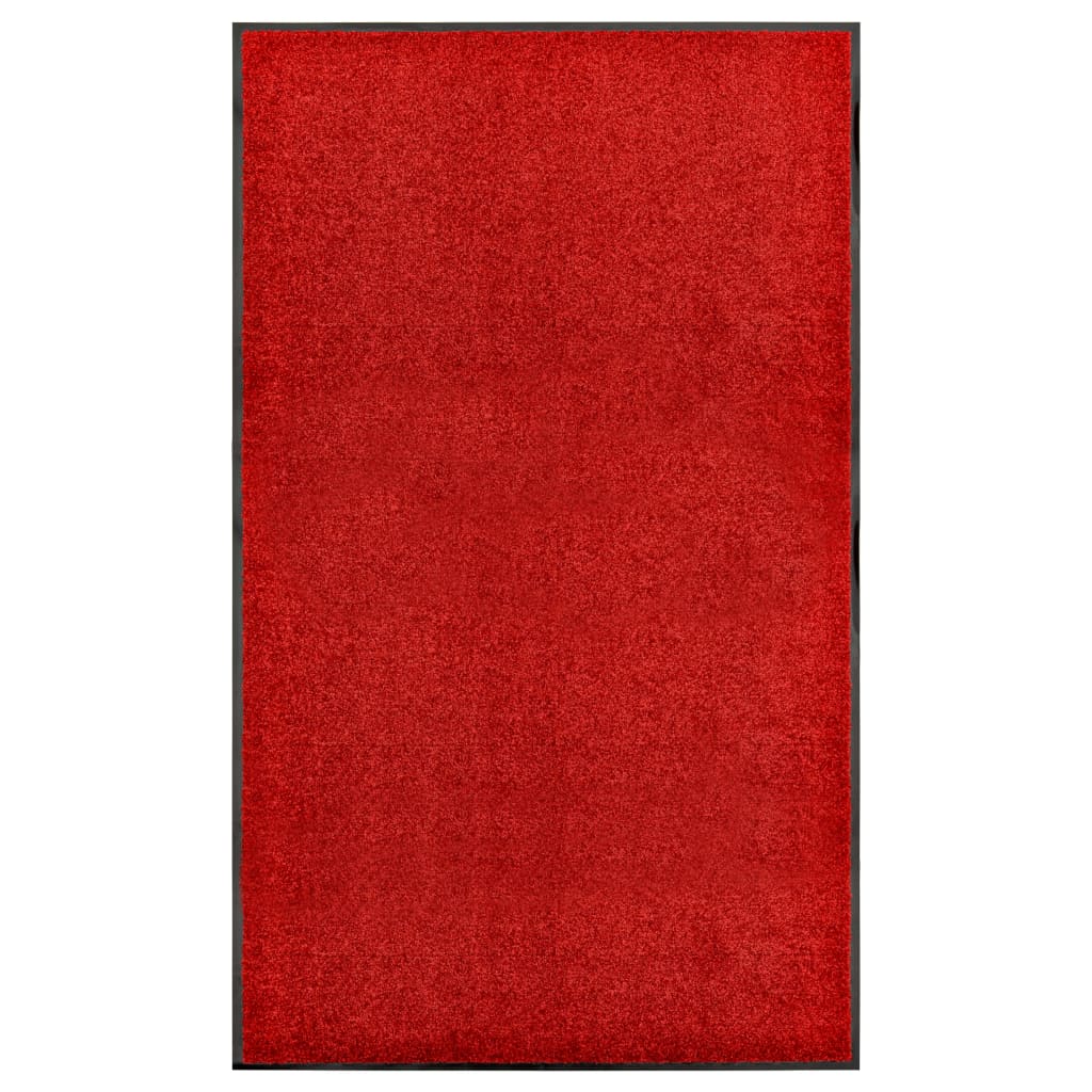 vidaXL Dörrmatta tvättbar röd 90x150 cm