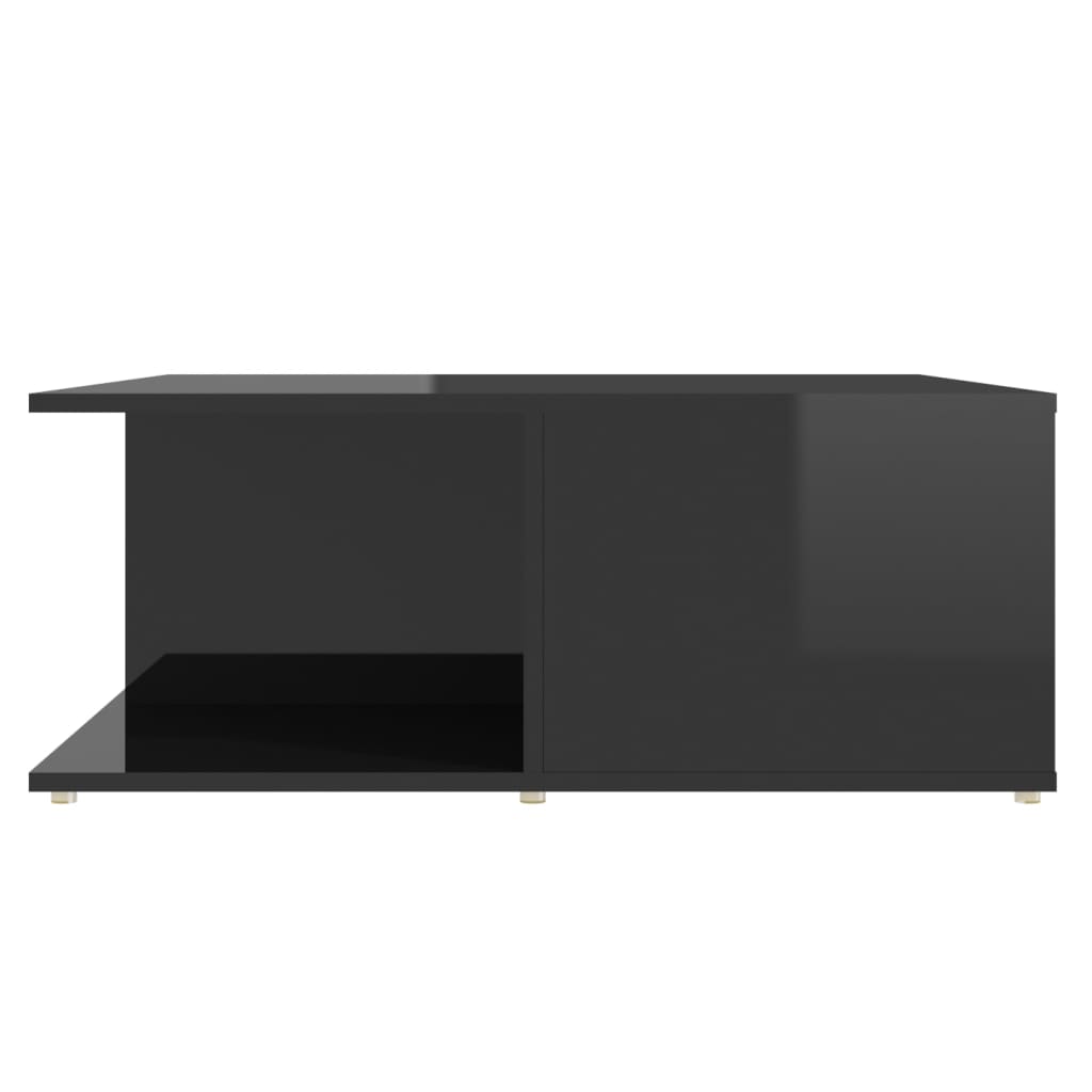vidaXL Soffbord svart högglans 80x80x31 cm konstruerat trä