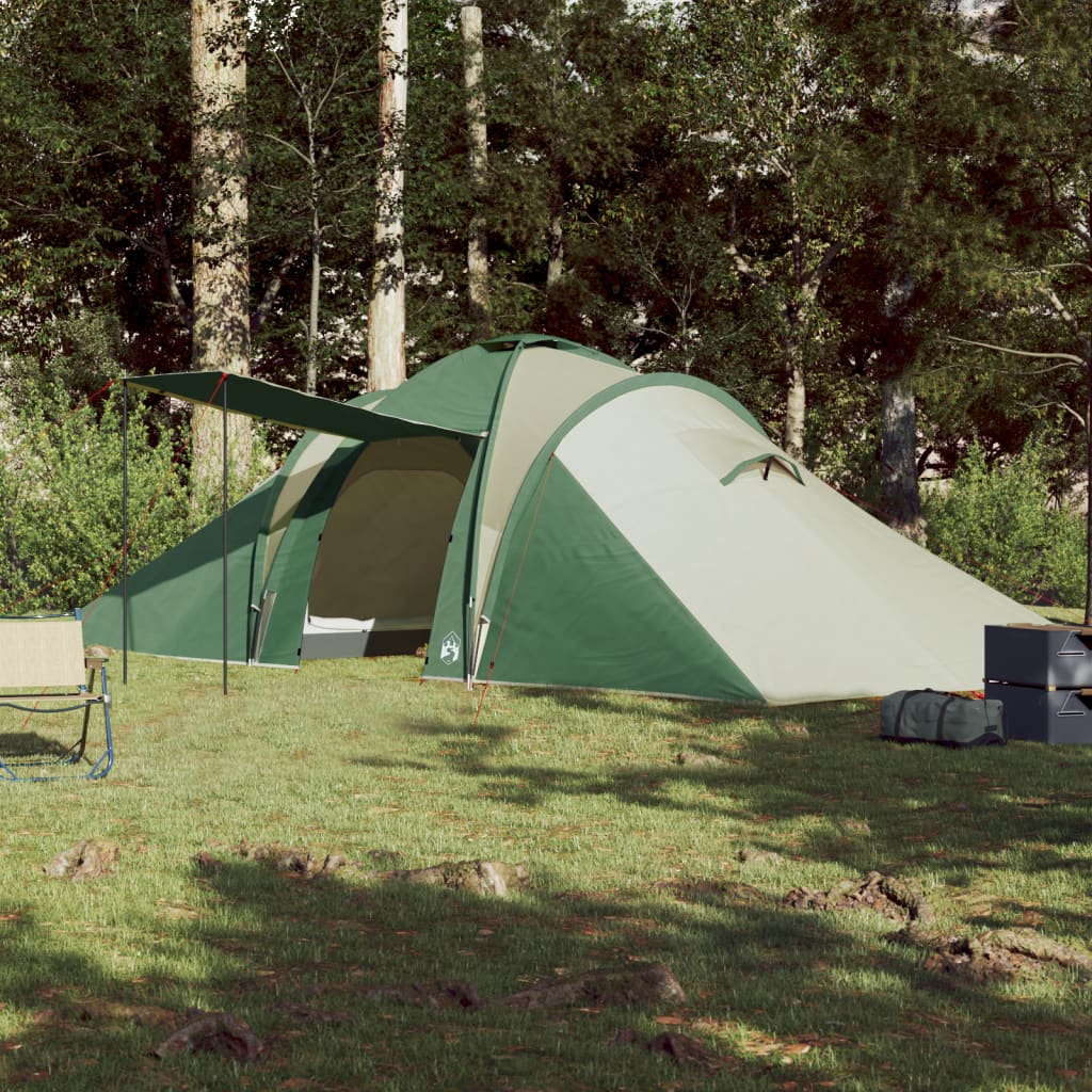 vidaXL Campingtält 6 personer grön vattentätt