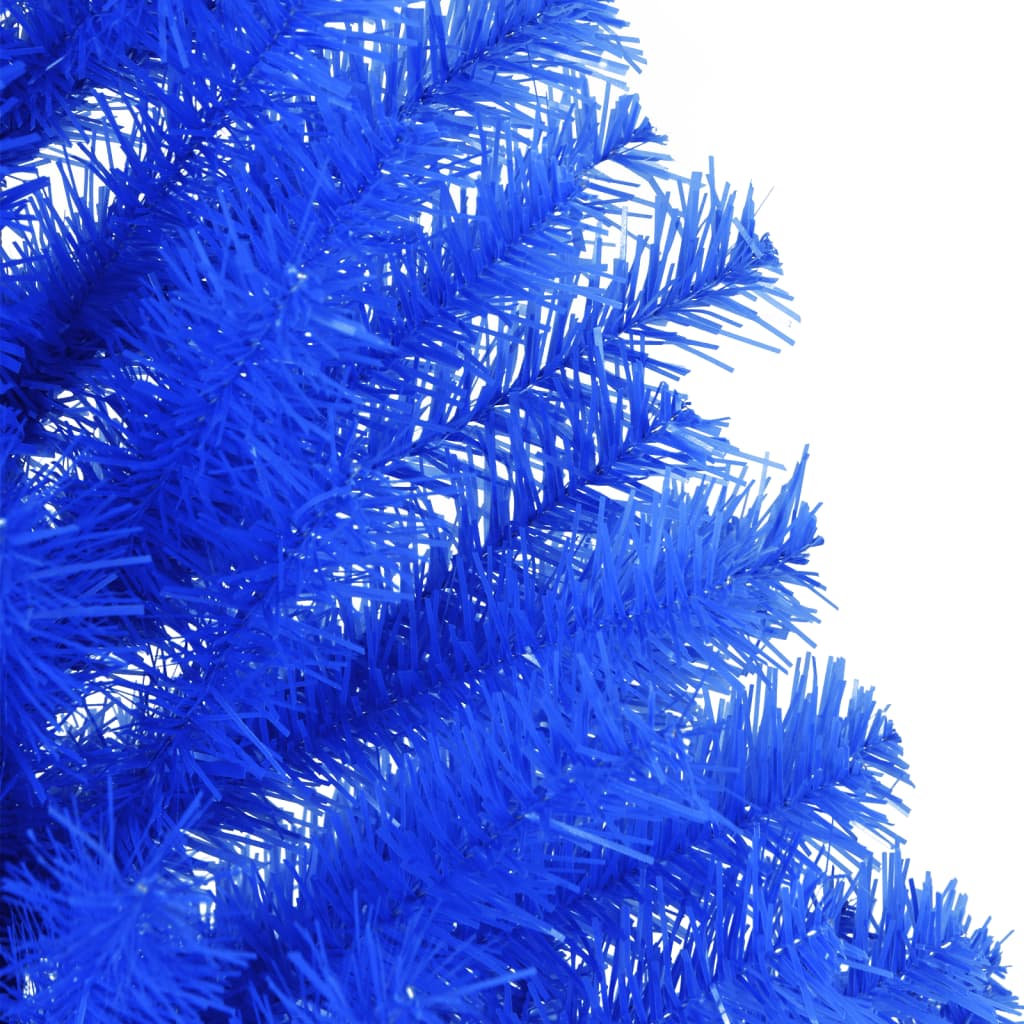 vidaXL Halv plastgran med stativ blå 150 cm PVC