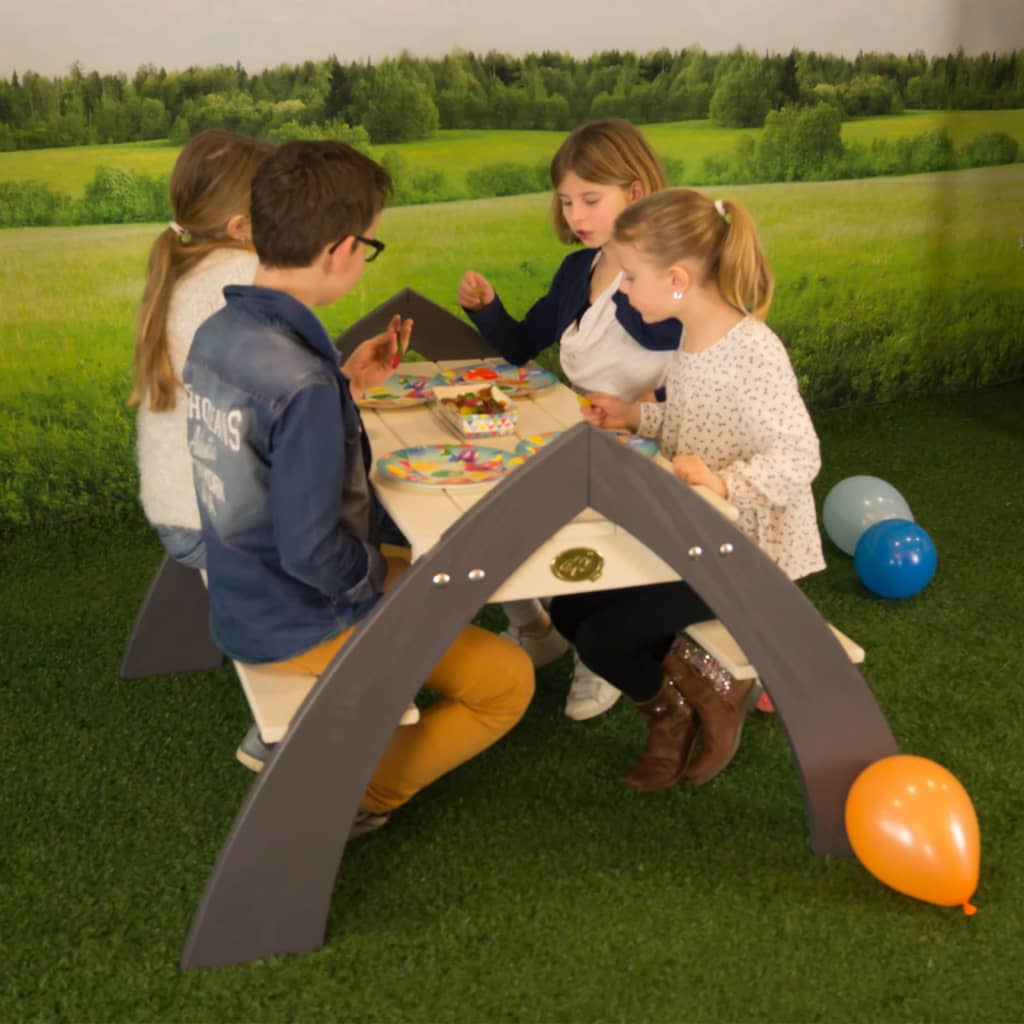 AXI Picknickbord för barn Kylo med parasoll XL vit och grå