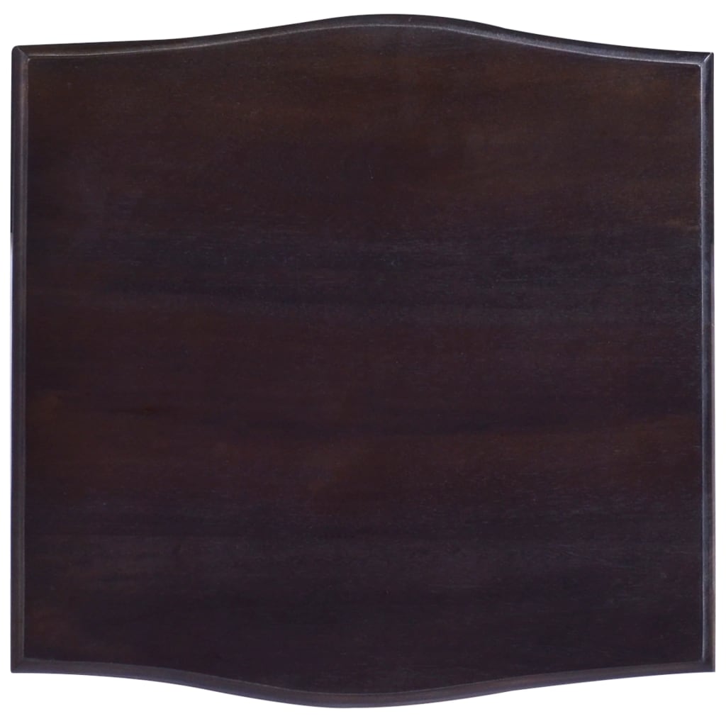 vidaXL Sängbord blek svart 40x40x45 cm massiv mahogny