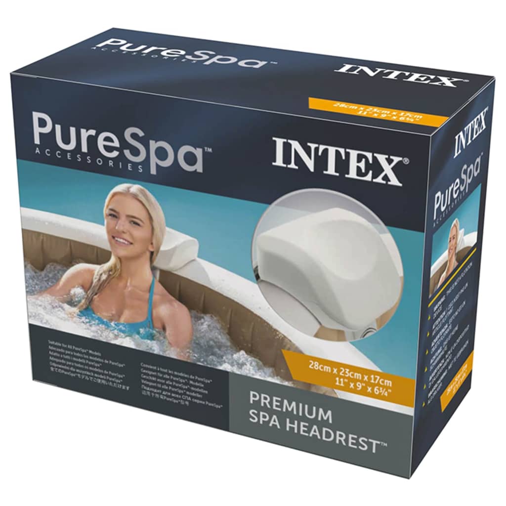 Intex Nackstöd till PureSpa premium vit 28x23x17 cm skum
