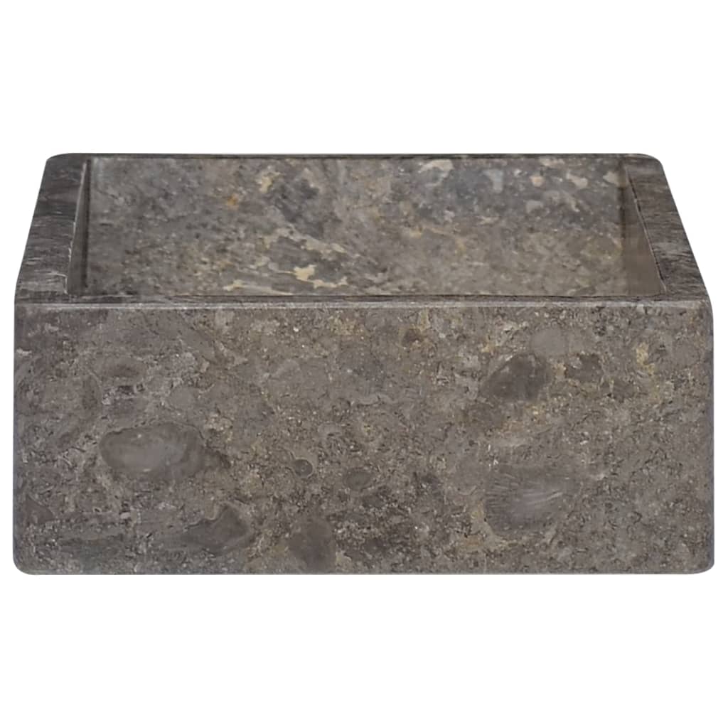 vidaXL Handfat 45x30x12 cm marmor grå högglans