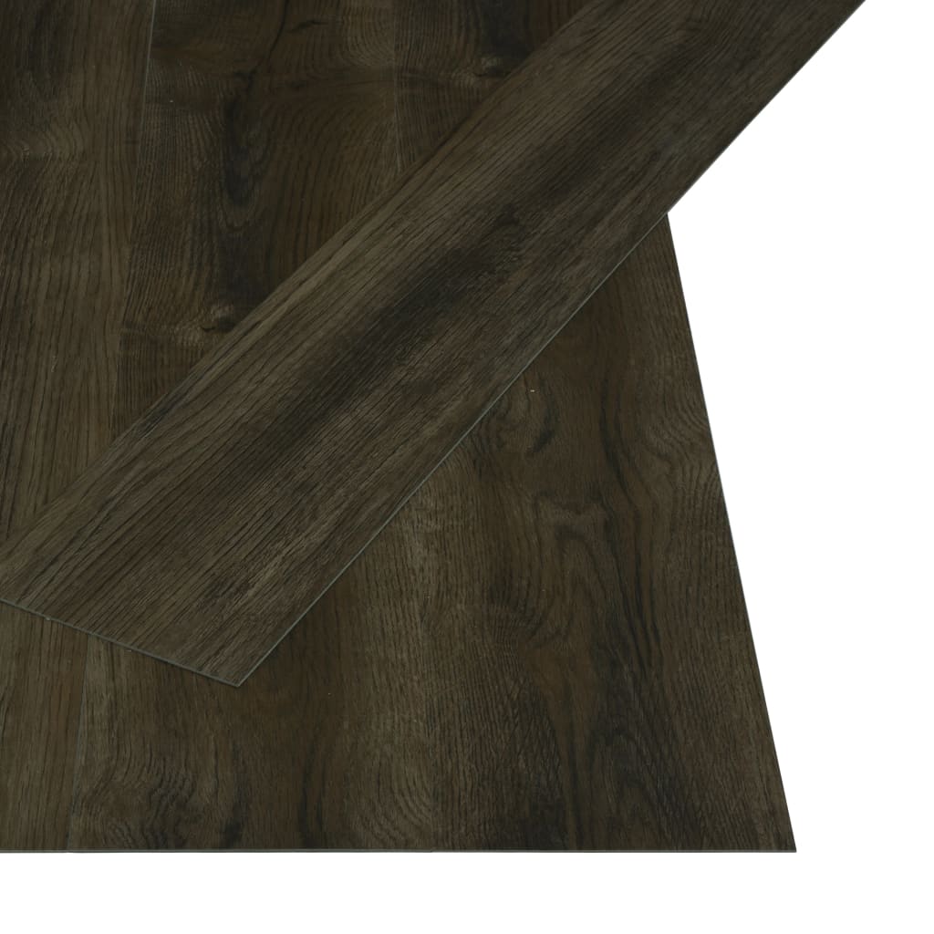 vidaXL Självhäftande golvplankor 4,46 m² 3 mm PVC mörkgrå