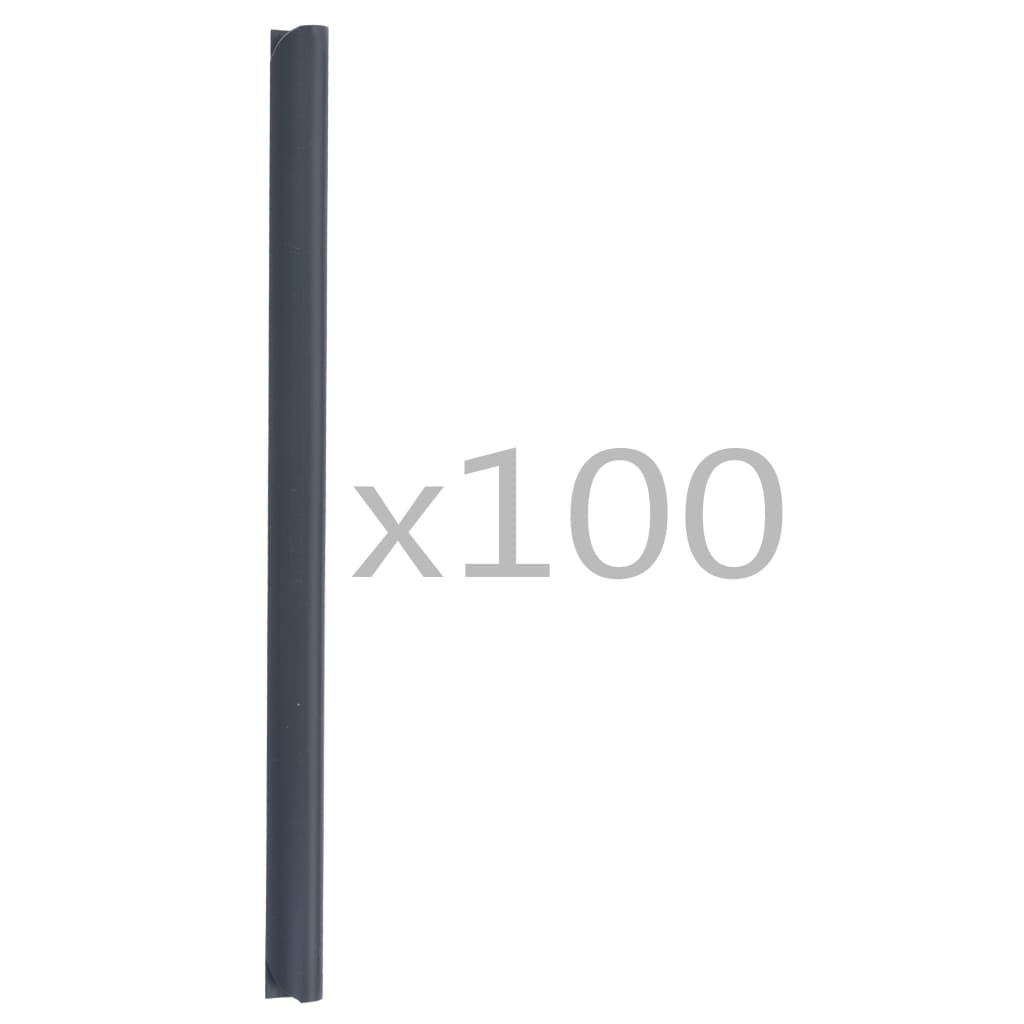 vidaXL Klämmor för insynsskydd 100 st PVC antracit