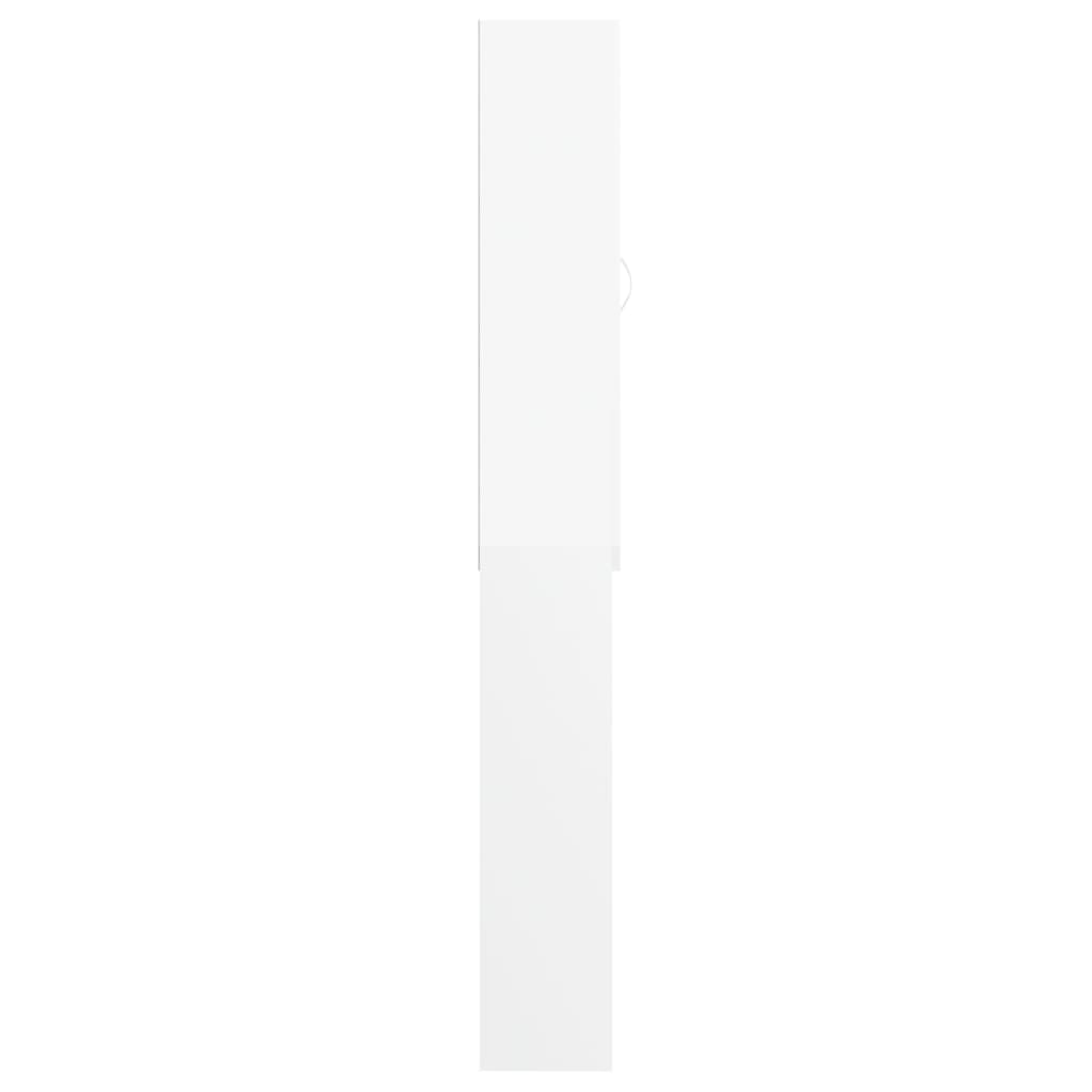 vidaXL Tvättmaskinsskåp vit 64x25,5x190 cm