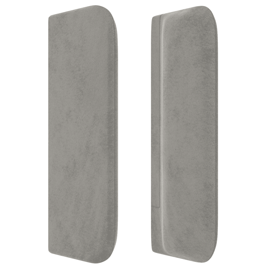 vidaXL Ramsäng med madrass ljusgrå 160x200 cm sammet
