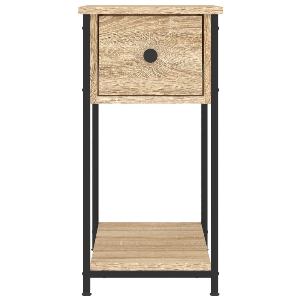 vidaXL Sängbord sonoma-ek 30x60x60 cm konstruerat trä