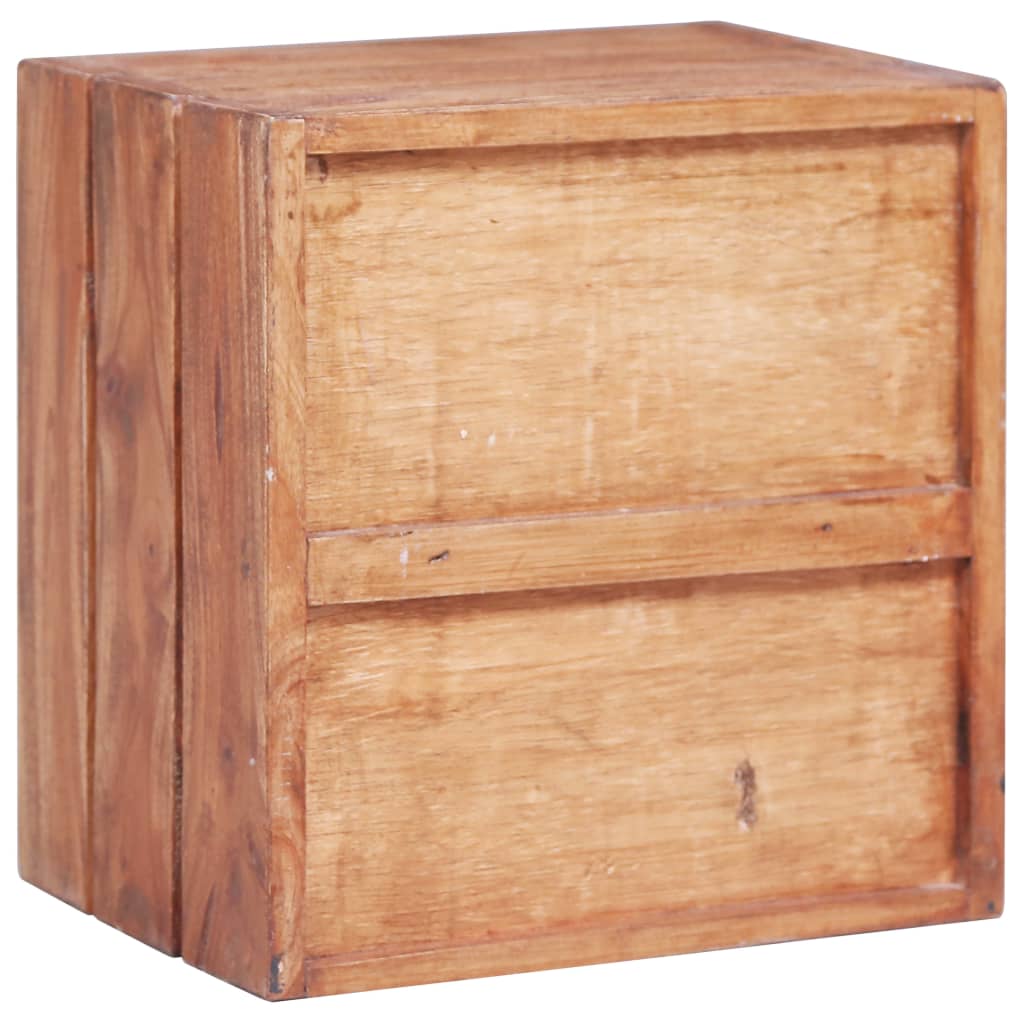 vidaXL Sängbord med 3 lådor 35x25x35 cm massivt återvunnet trä