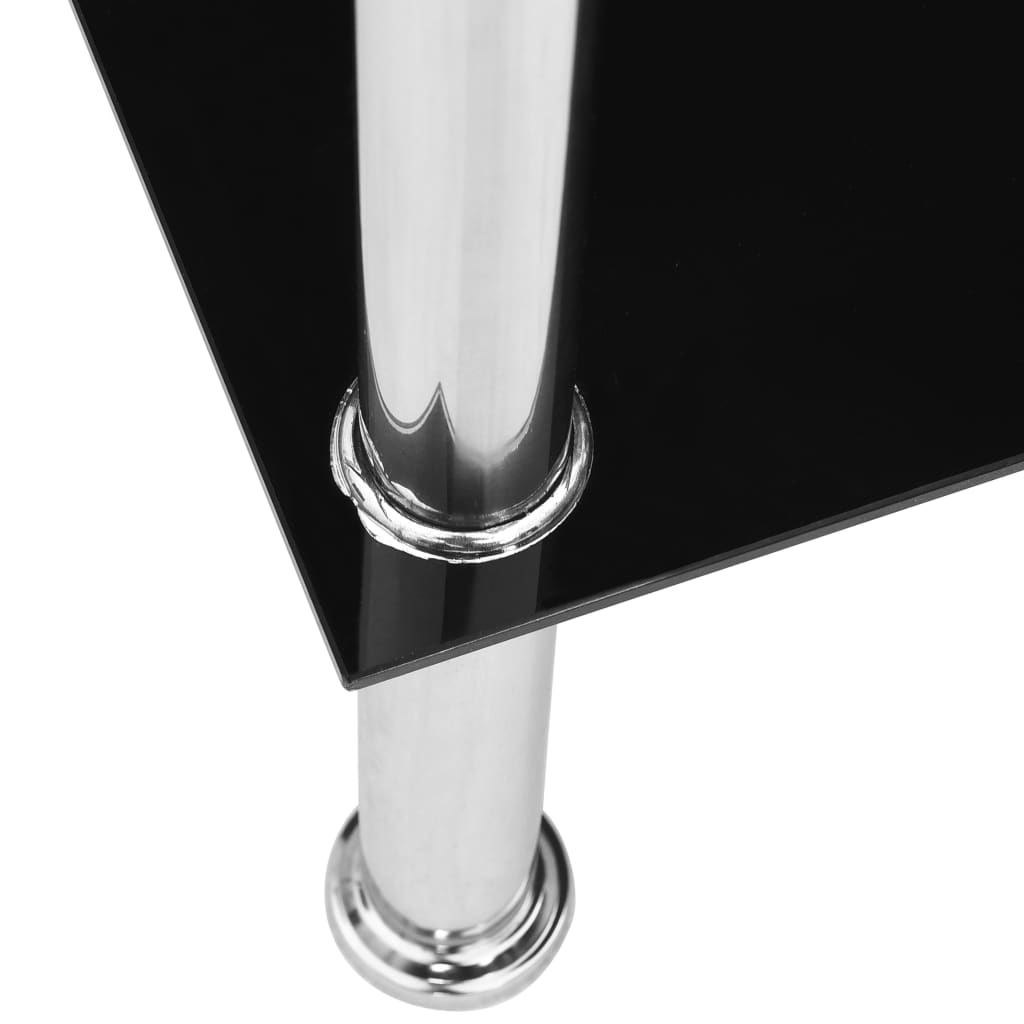 vidaXL Soffbord svart 110x43x60 cm härdat glas