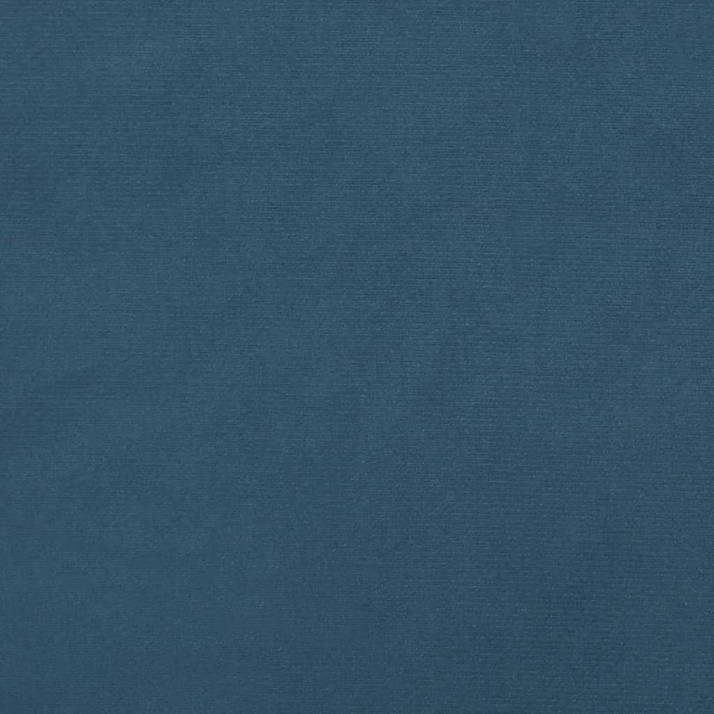 vidaXL Pocketresårmadrass mörkblå 90x190x20 cm sammet