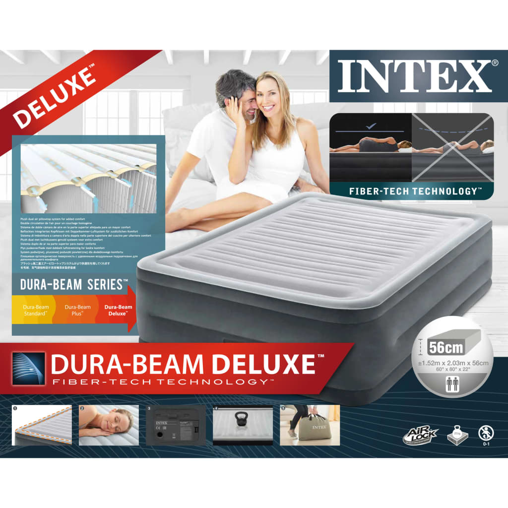 Intex Luftmadrass Dura-Beam Deluxe Comfort Plush Queen 56 cm