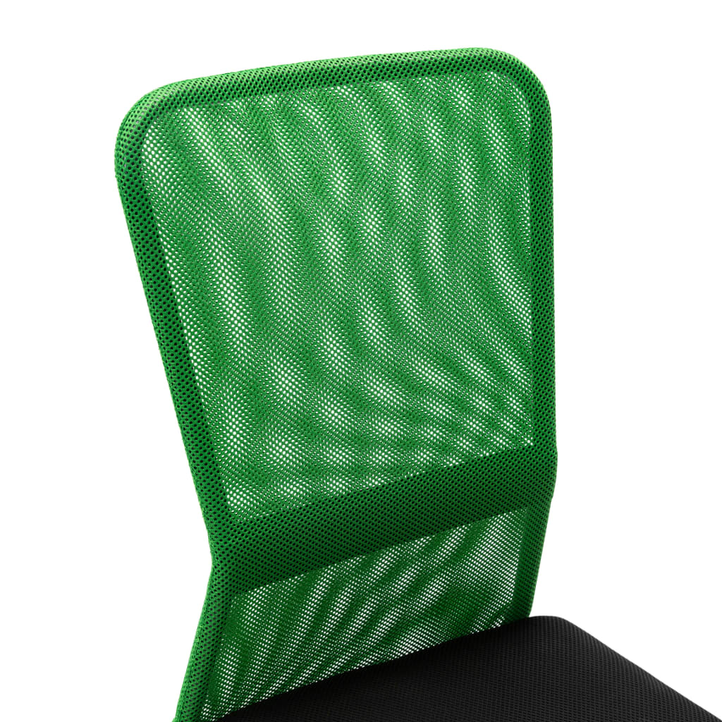 vidaXL Kontorsstol svart och grön 44x52x100 cm nättyg
