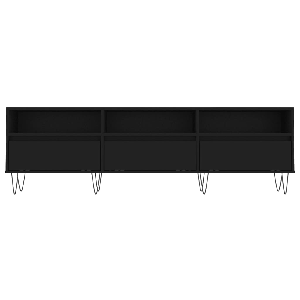 vidaXL Tv-bänk svart 150x30x44,5 cm konstruerat trä
