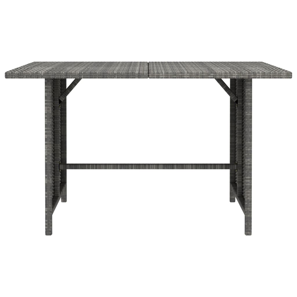 vidaXL Trädgårdsbord grå 110x70x65cm konstrotting