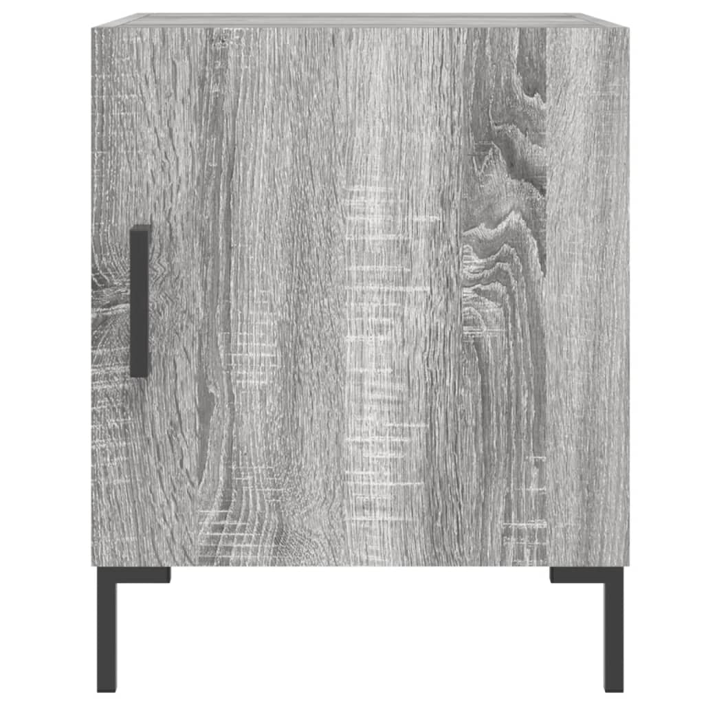 vidaXL Sängbord grå sonoma 40x40x50 cm konstruerat trä