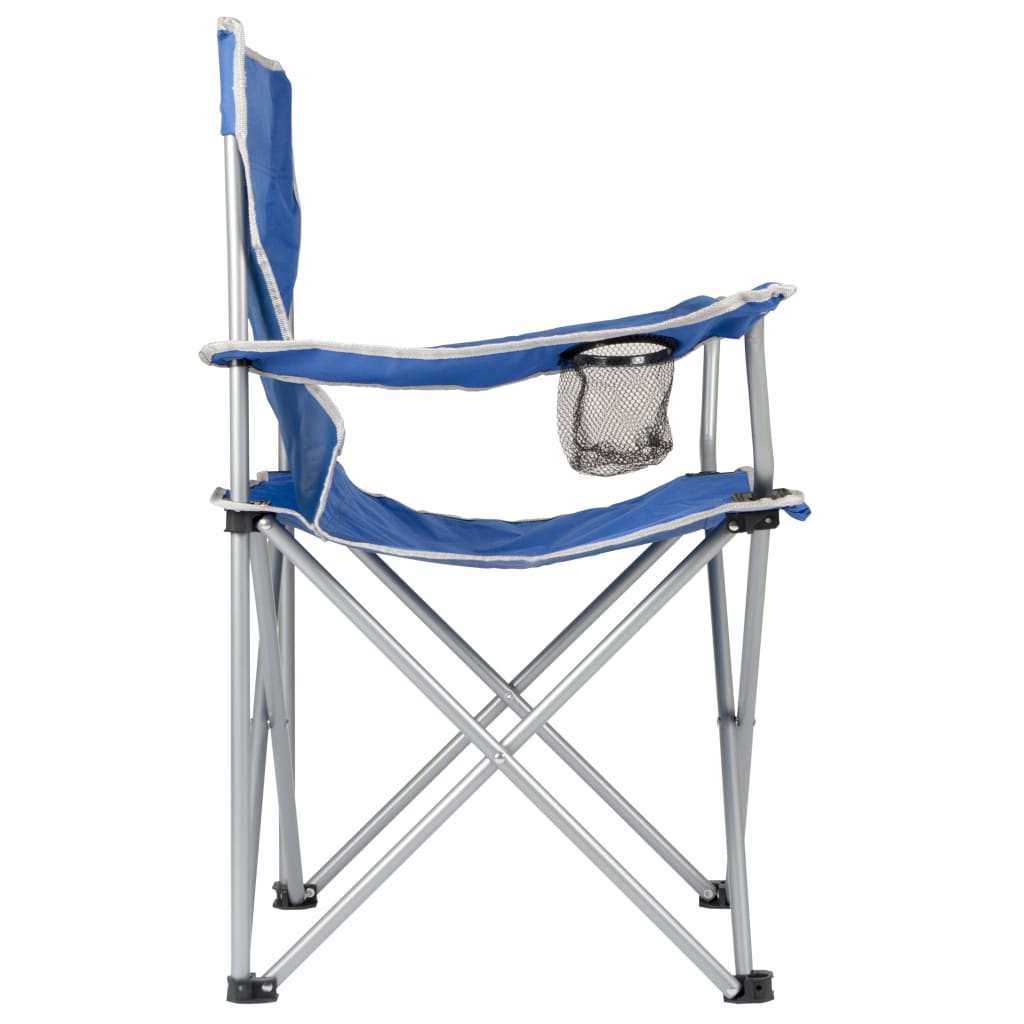 Bo-Camp Hopfällbar campingstol blå stål 1267188