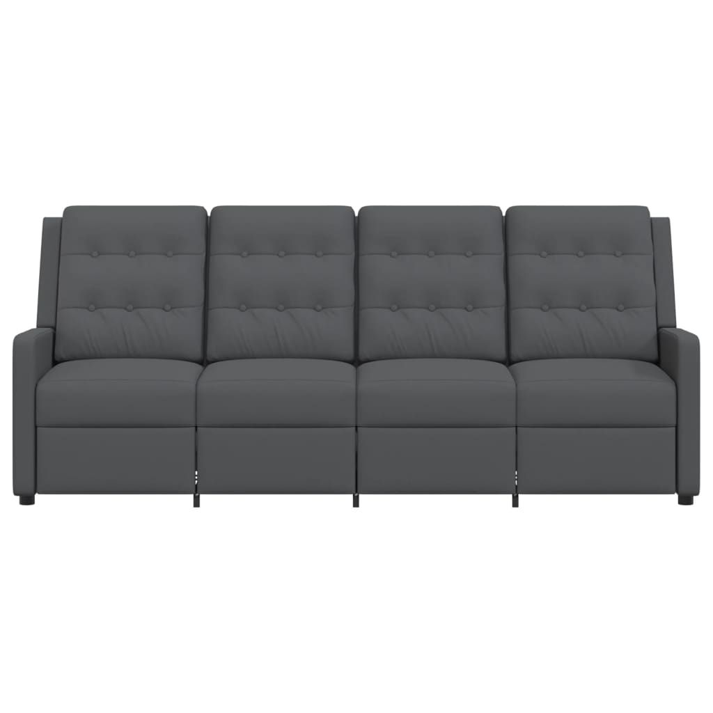 vidaXL 4-sits reclinerfåtölj mörkgrå tyg