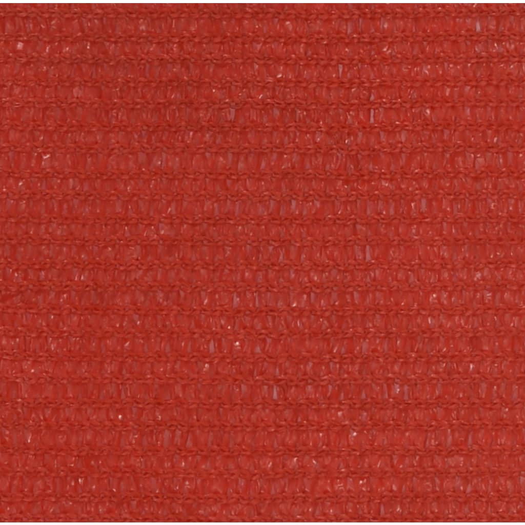 vidaXL Solsegel 160 g/m² röd 3,6x3,6 m HDPE