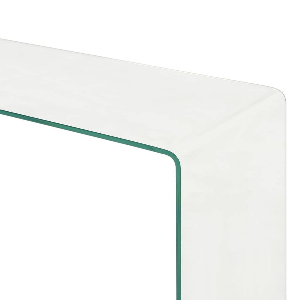 vidaXL Soffbord 2 delar 90x30x20/110x30x40 cm härdat glas