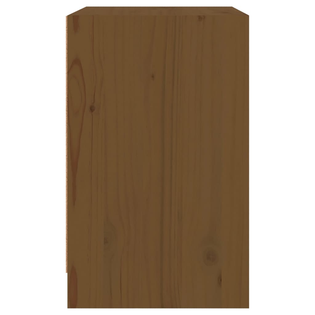 vidaXL Sängbord honungsbrun 40x31x50 cm massivt furu