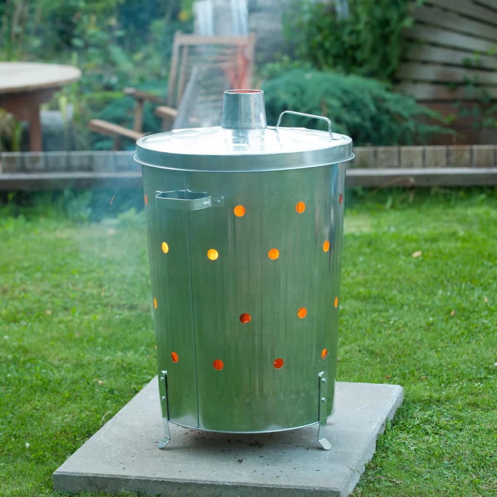 Nature Kompostbrännare galvaniserat stål 46x72 cm rund