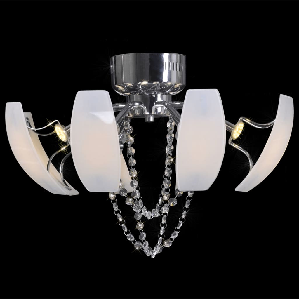 LED-Taklampa med kristaller 52 cm i diameter