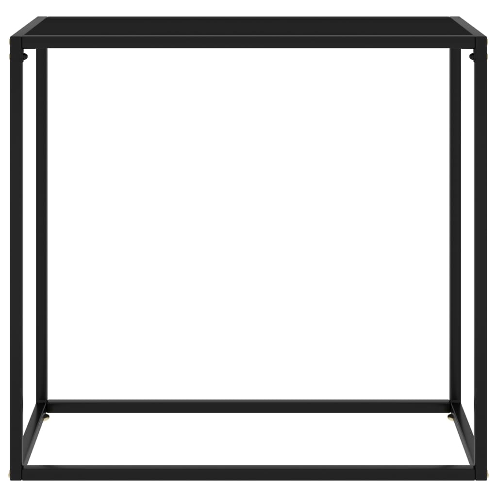 vidaXL Konsolbord svart 80x35x75 cm härdat glas