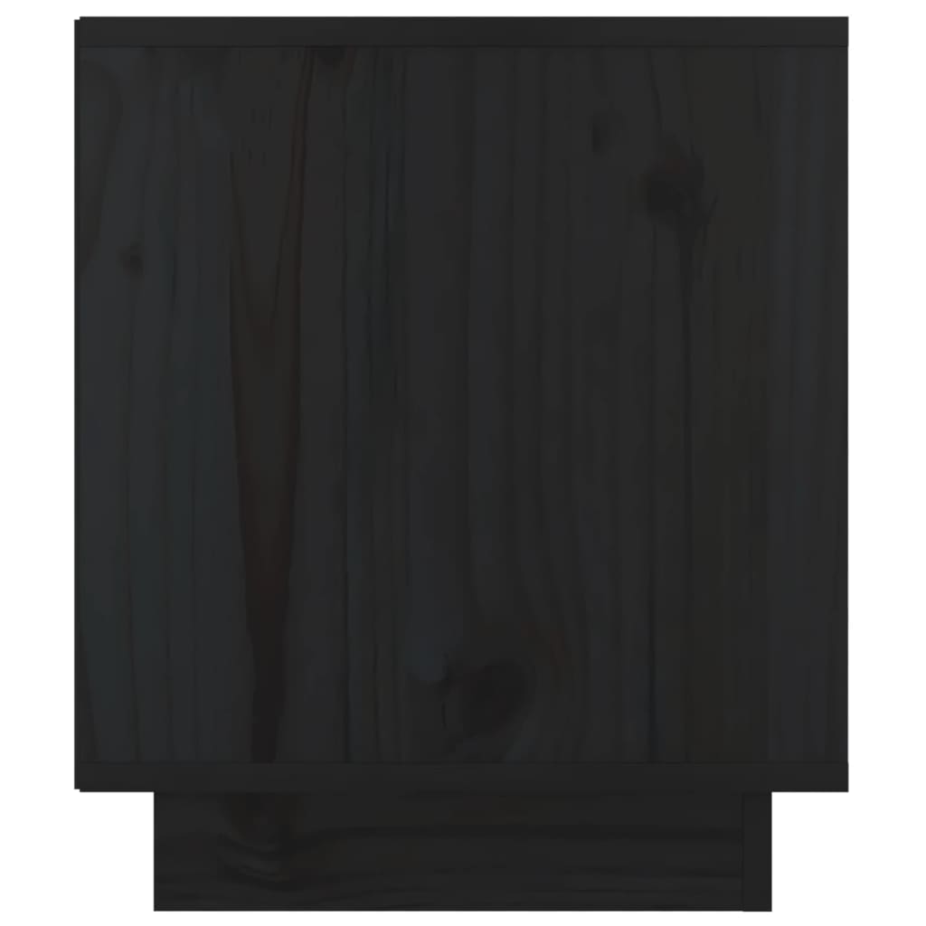 vidaXL Sängbord svart 40x34x40 cm massiv furu