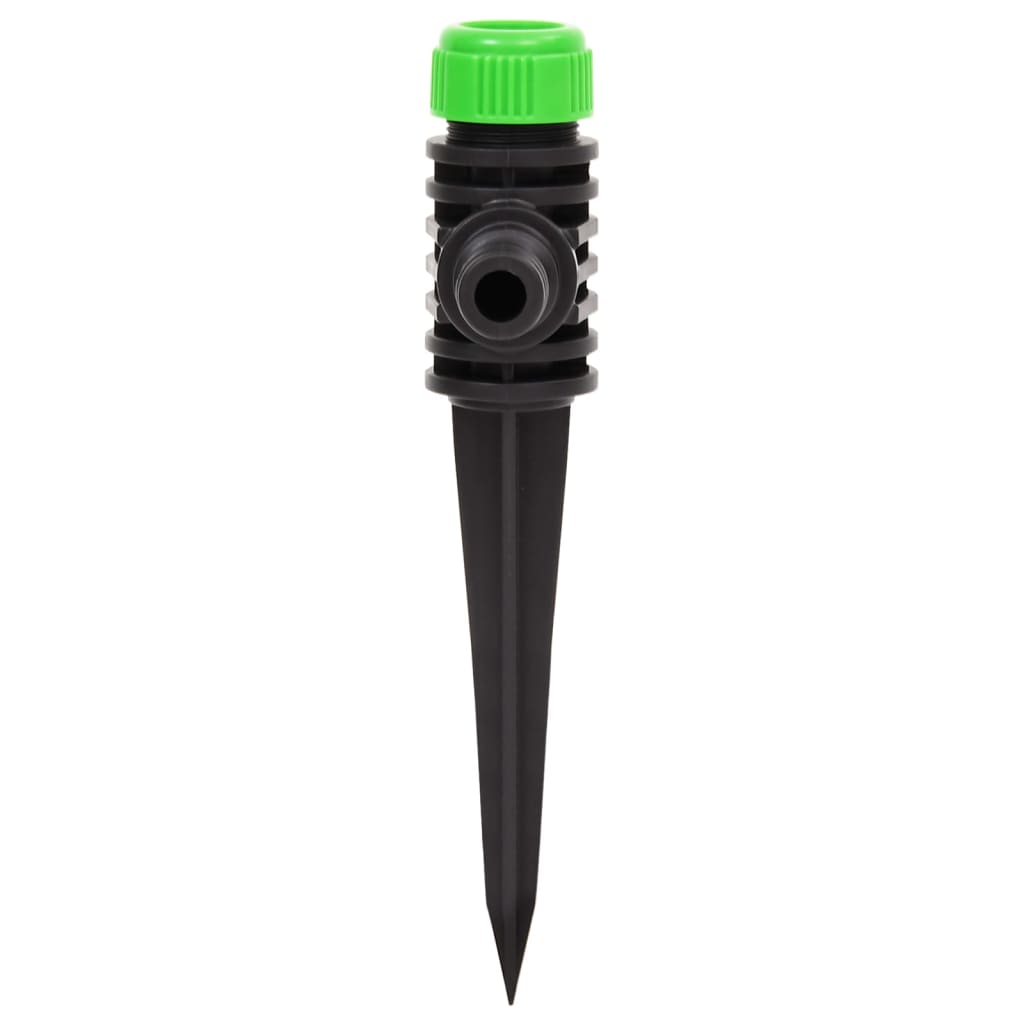 vidaXL Roterande sprinkler 6 st grön och svart 3x6x19,5 cm ABS & PP