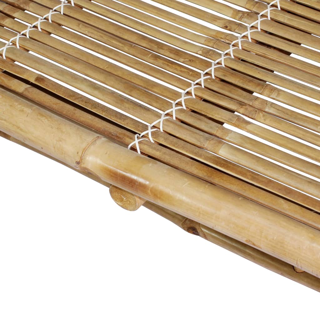 vidaXL Solsäng med dynor 2 personer bambu